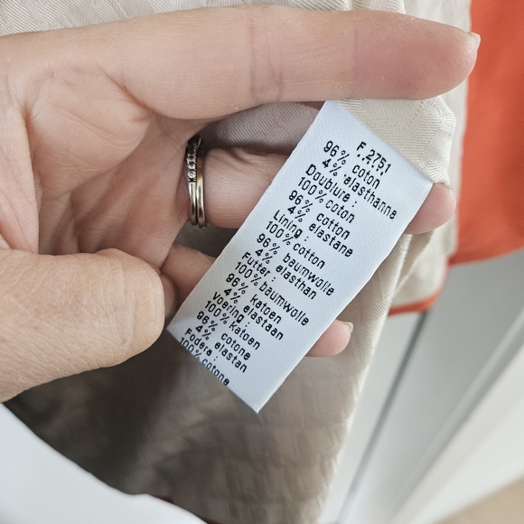 Lacoste Women's Bold Orange Trench Coat - Picture 5 of 5